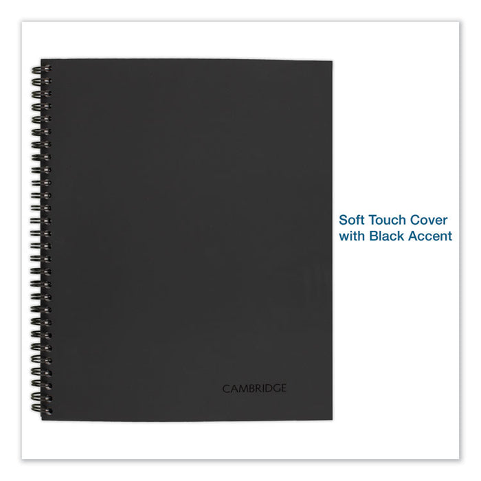 Wirebound Action Planner Notebook Plus Pack, Black, 9.5 x 7.25, 80 Sheets, 3/Pack