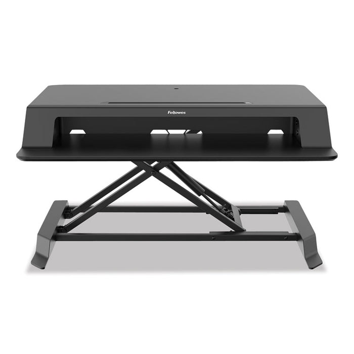 Lotus LT Sit-Stand Workstation, 34.38" x 28.38" x 7.62", Black