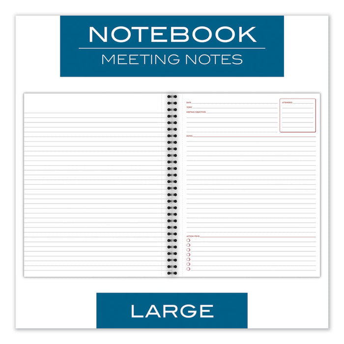 Wirebound Meeting Notes Notebook Plus Pack, Black, 11 x 8.88, 80 Sheets, 2/Pack