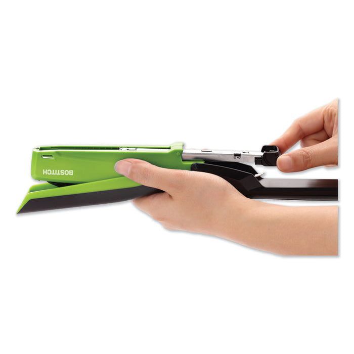 InPower Spring-Powered Desktop Stapler, 20-Sheet Capacity, Green