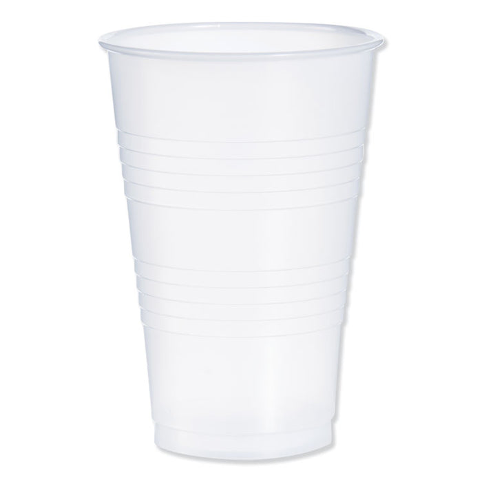 High-Impact Polystyrene Cold Cups, 20 oz, Translucent, 1,000/Carton