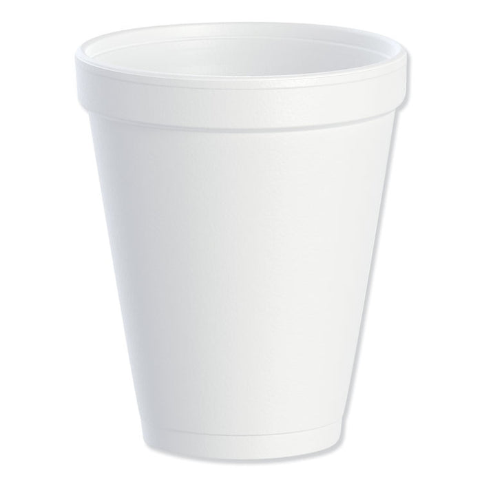 Foam Drink Cups, 10oz, White, 25/Bag, 40 Bags/Carton