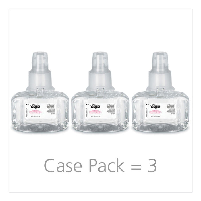 Clear and Mild Foam Handwash, Unscented, 700 mL Refill, 3/Carton