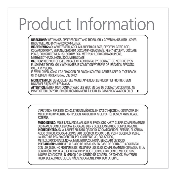 Clear and Mild Foam Handwash, Unscented, 700 mL Refill, 3/Carton