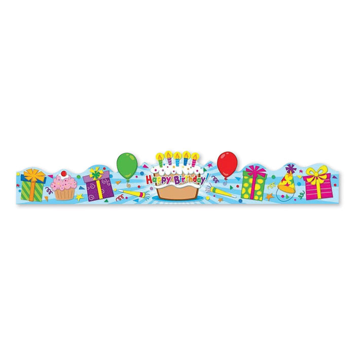 Student Crown, Birthday, 23.5 x 4, Assorted Colors, 30/Pack