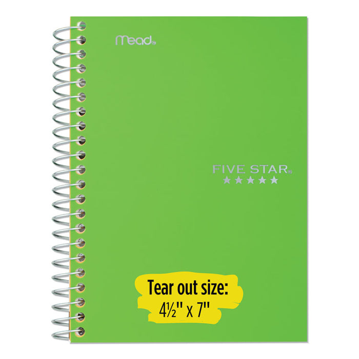 Wirebound Notebook, 1 Subject, Medium/College Rule, Green Cover, 11 x 8.5, 100 Sheets