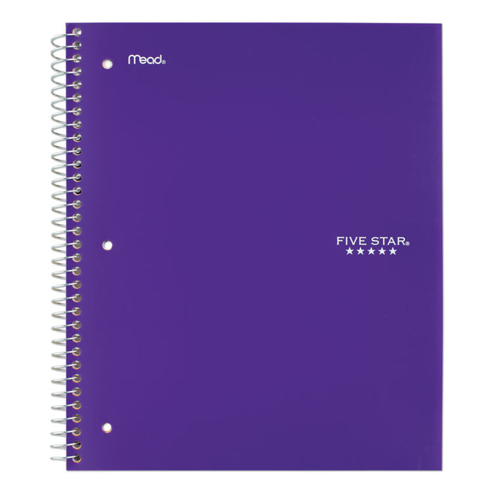 Wirebound Notebook, 5 Subjects, College Rule, Assorted Color Covers, 11 x 8.5, 200 Sheets