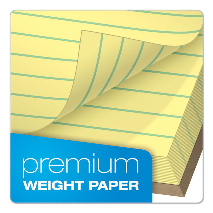 Docket Gold Ruled Perforated Pads, Wide/Legal Rule, 50 Canary-Yellow 8.5 x 11.75 Sheets, 12/Pack