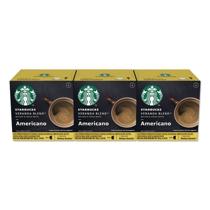 Starbucks Coffee Capsules, Veranda Blend, 36/Carton