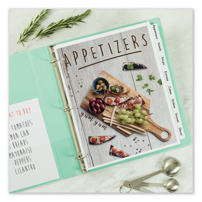 Customizable Print-On Dividers, 8-Tab, Letter