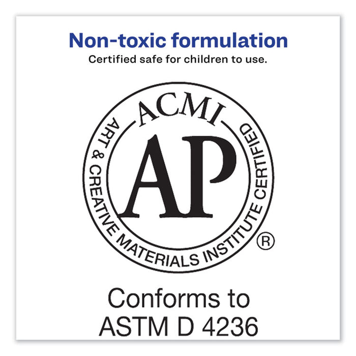 Permanent Glue Stic Value Pack, 1.27 oz, Applies Purple, Dries Clear, 6/Pack