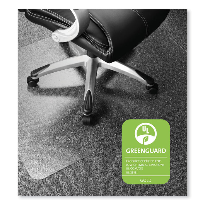 Cleartex Ultimat Polycarbonate Chair Mat for Low/Medium Pile Carpet, 48 x 53, Clear