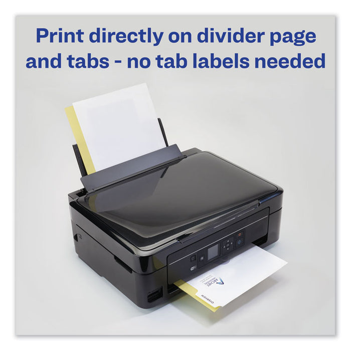 Customizable Print-On Dividers, 8-Tab, Letter, 25 Sets