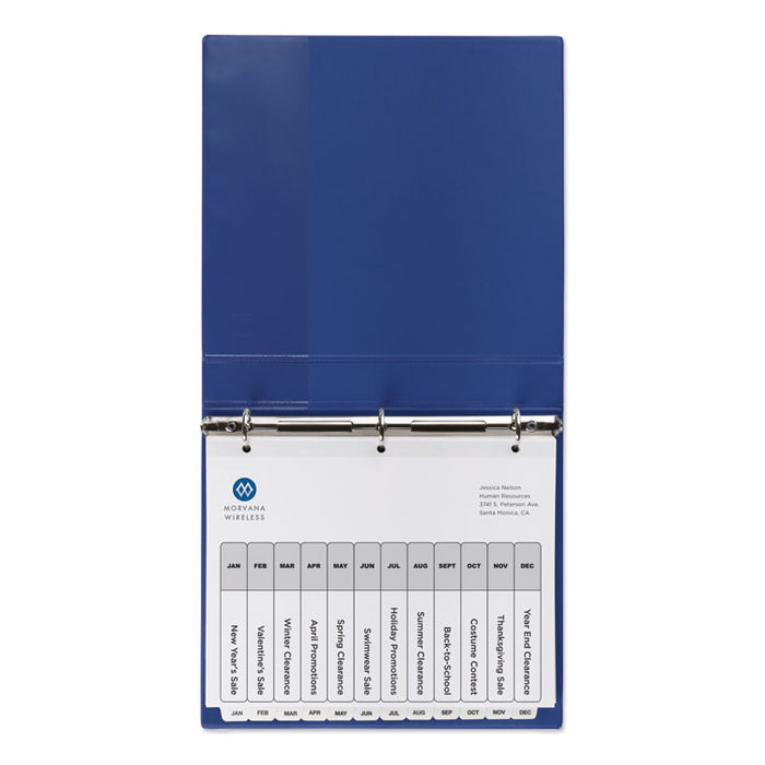 Customizable TOC Ready Index Black and White Dividers, 12-Tab, Letter