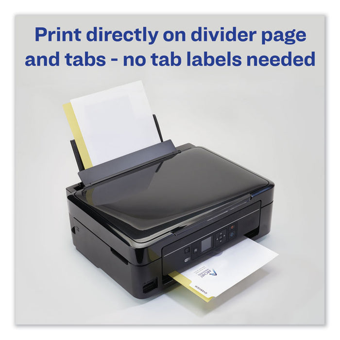 Customizable Print-On Dividers, 5-Tab, Letter, 5 Sets