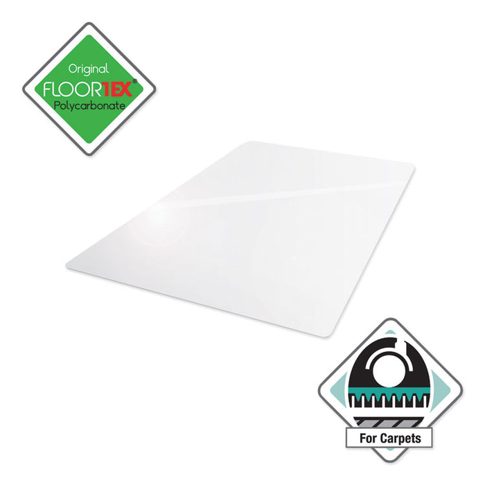 Cleartex Ultimat Polycarbonate Chair Mat for High Pile Carpets, 60 x 48, Clear