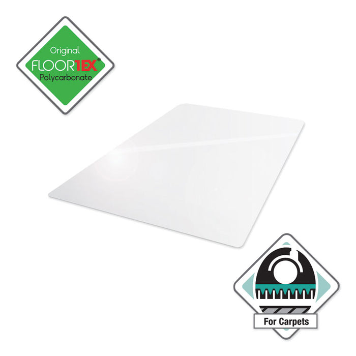 Cleartex Ultimat Polycarbonate Chair Mat for Low/Medium Pile Carpet, 48 x 60, Clear