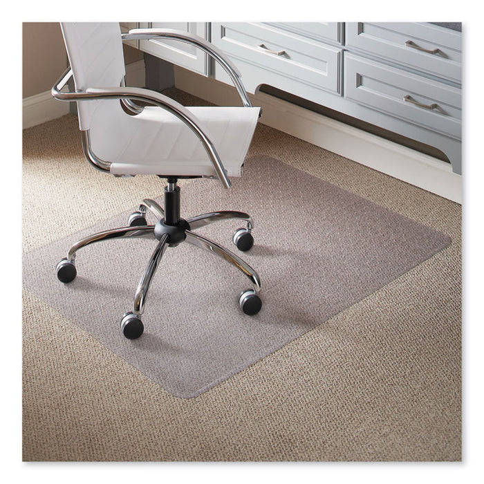 EverLife Light Use Chair Mat for Flat to Low Pile Carpet, Rectangular, 46" x 60", Clear