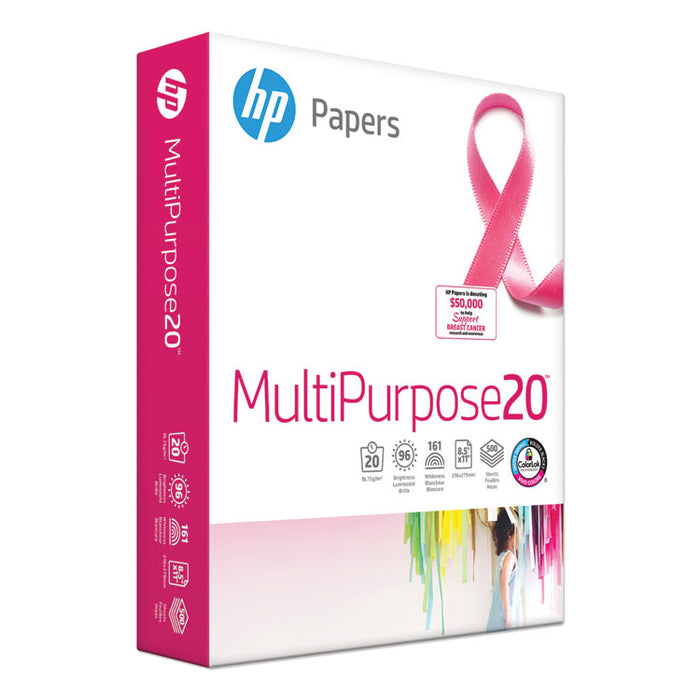 MultiPurpose20 Paper, 96 Bright, 20 lb Bond Weight, 8.5 x 11, White, 500 Sheets/Ream, 10 Reams/Carton