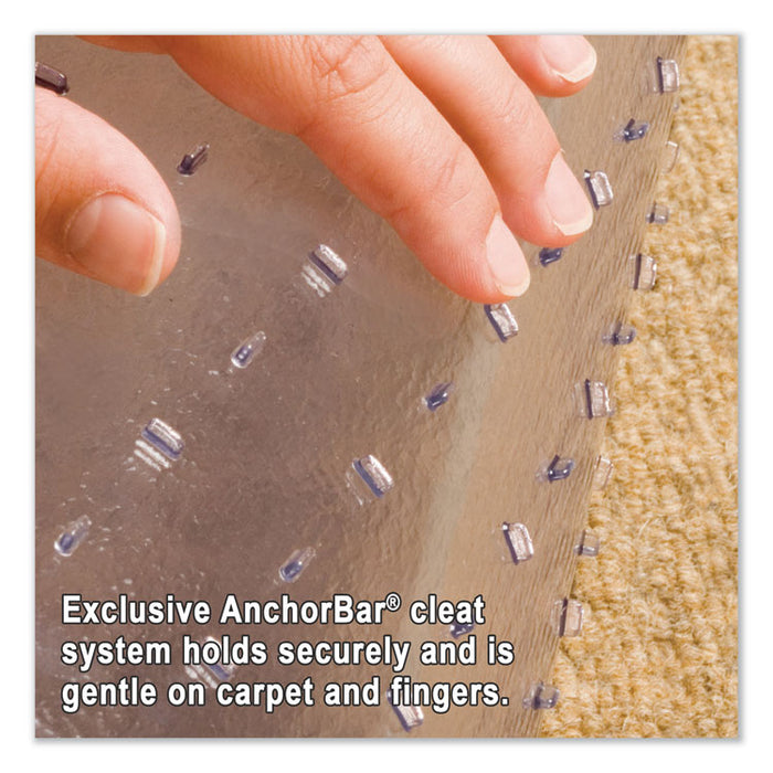 Multi-Task Series AnchorBar Chair Mat for Carpet up to 0.38", 36 x 48, Clear