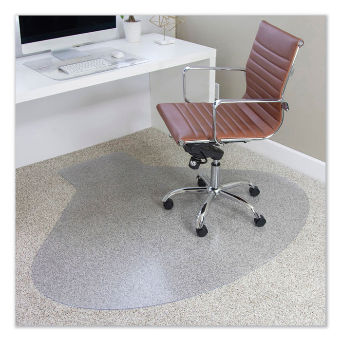 EverLife Chair Mats for Medium Pile Carpet, Contour,  66 x 60, Clear