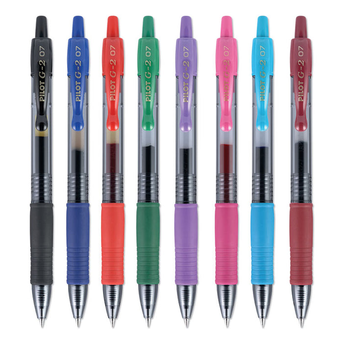 G2 Premium Retractable Gel Pen, 0.7mm, Assorted Ink/Barrel, 8/Set
