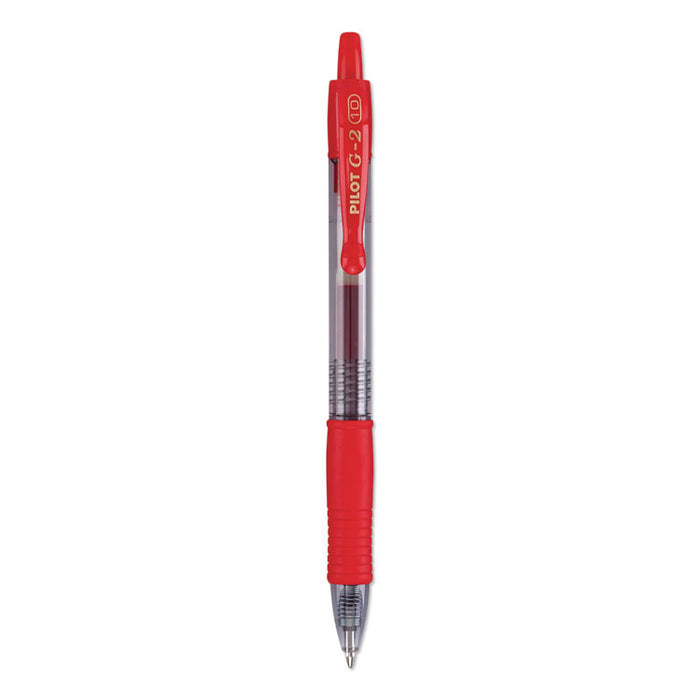 G2 Premium Gel Pen, Retractable, Bold 1 mm, Red Ink, Smoke Barrel, Dozen