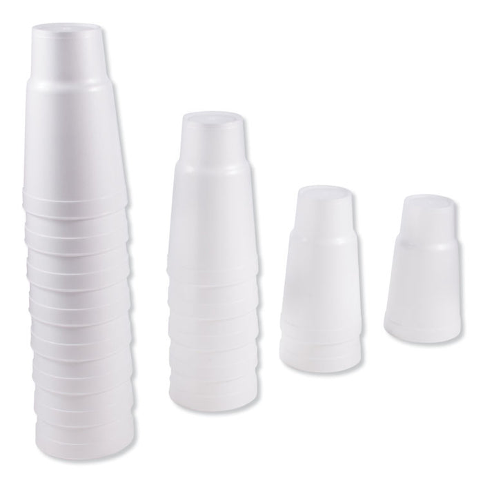 Foam Drink Cups, 32 oz, White, 16/Bag, 25 Bags/Carton