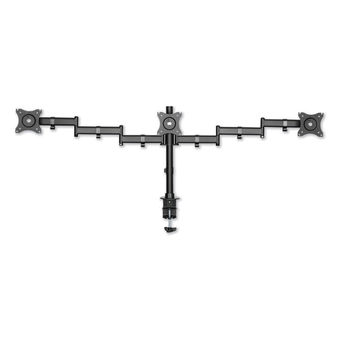 AdaptivErgo Pole-Mounted Monitor Arm, Triple Monitor up to 27", Black