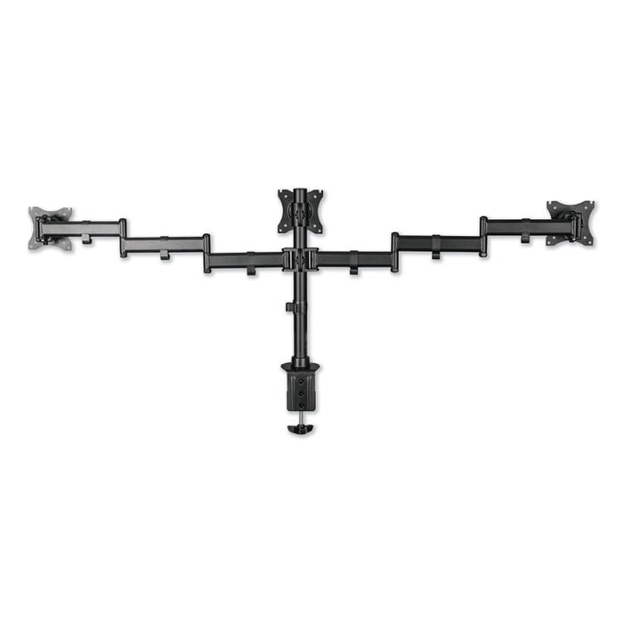 AdaptivErgo Pole-Mounted Monitor Arm, Triple Monitor up to 27", Black