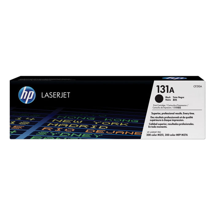 HP 131A, (CF210A-Q) 4-Pack Black/Cyan/Magenta/Yellow Original LaserJet Toner Cartridges