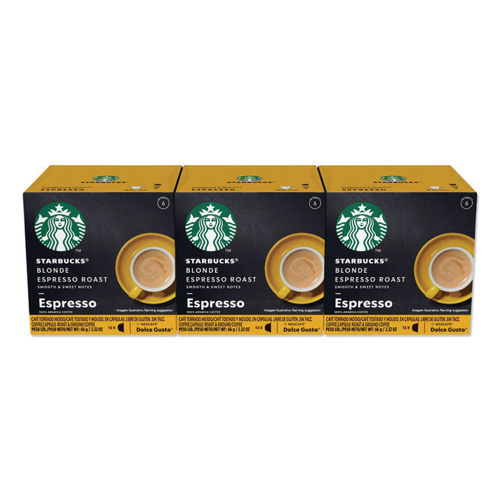 Starbucks Coffee Capsules, Blonde Espresso Roast, 36/Carton