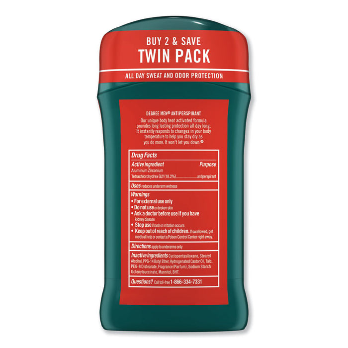 Men Dry Protection Antiperspirant, Sport Scent, 2.7 oz, 2/Pack