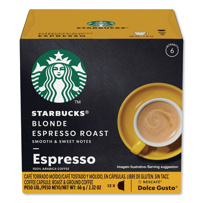 Starbucks Coffee Capsules, Blonde Espresso Roast, 12/Box