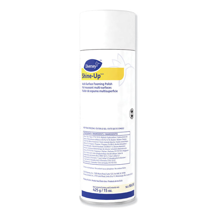 Shine-UpTM/MC Multi-Surface Foaming Polish, Lemon Scent, 15 oz Aerosol Spray, 12/Carton