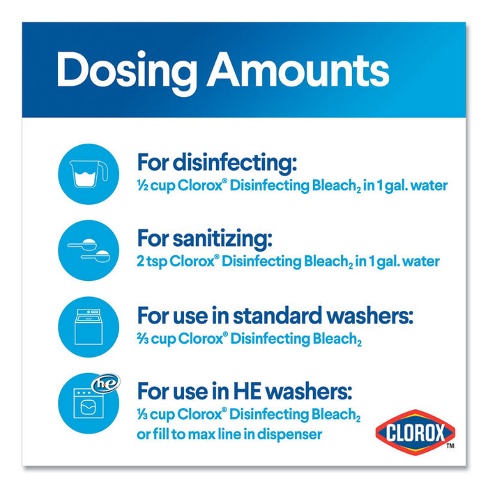 Regular Bleach with CloroMax Technology, 64 oz Bottle, 8/Carton