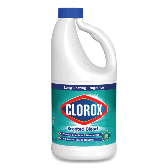 Bleach with CloroMax Technology, Clean Linen Scent, 64 oz Bottle, 8/Carton