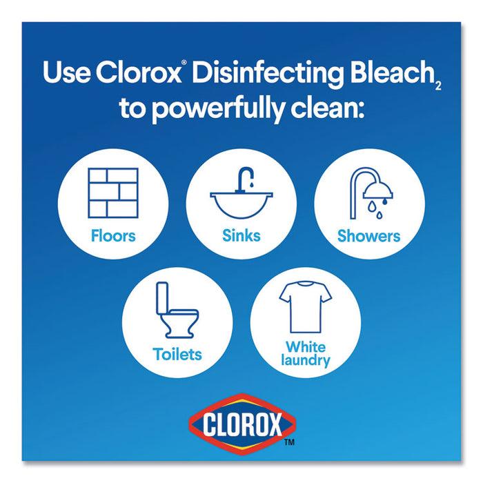Regular Bleach with CloroMax Technology, 64 oz Bottle, 8/Carton