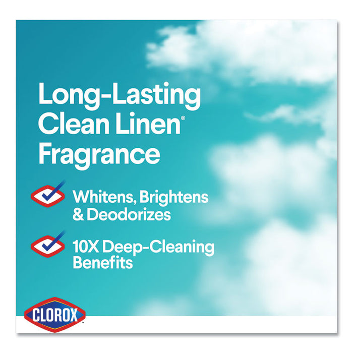 Bleach with CloroMax Technology, Clean Linen Scent, 64 oz Bottle, 8/Carton