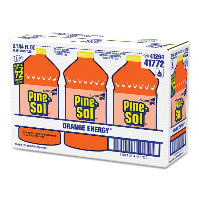 All-Purpose Cleaner, Orange Energy, 144 oz Bottle, 3/Carton
