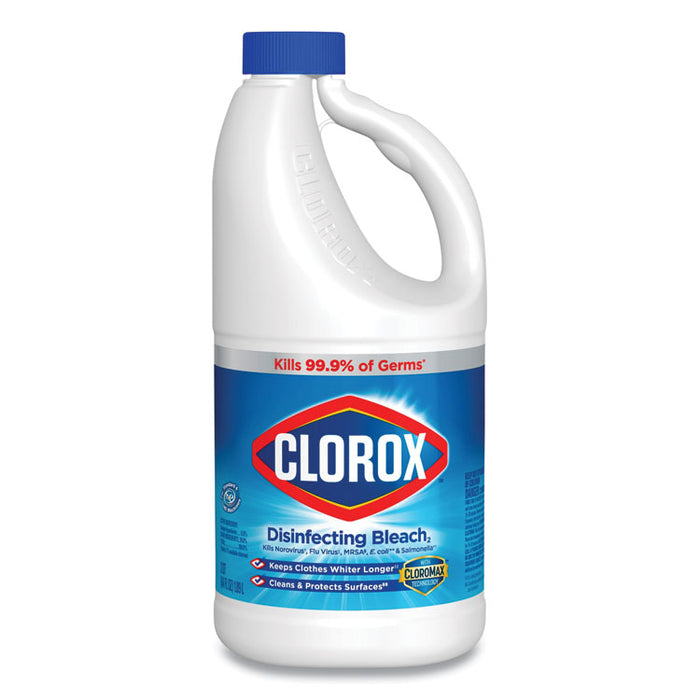 Regular Bleach with CloroMax Technology, 64 oz Bottle, 8/Carton