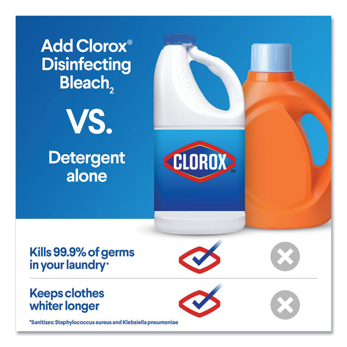 Regular Bleach with CloroMax Technology, 64 oz Bottle, 8/Carton