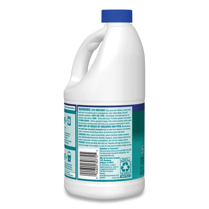 Bleach with CloroMax Technology, Clean Linen Scent, 64 oz Bottle, 8/Carton