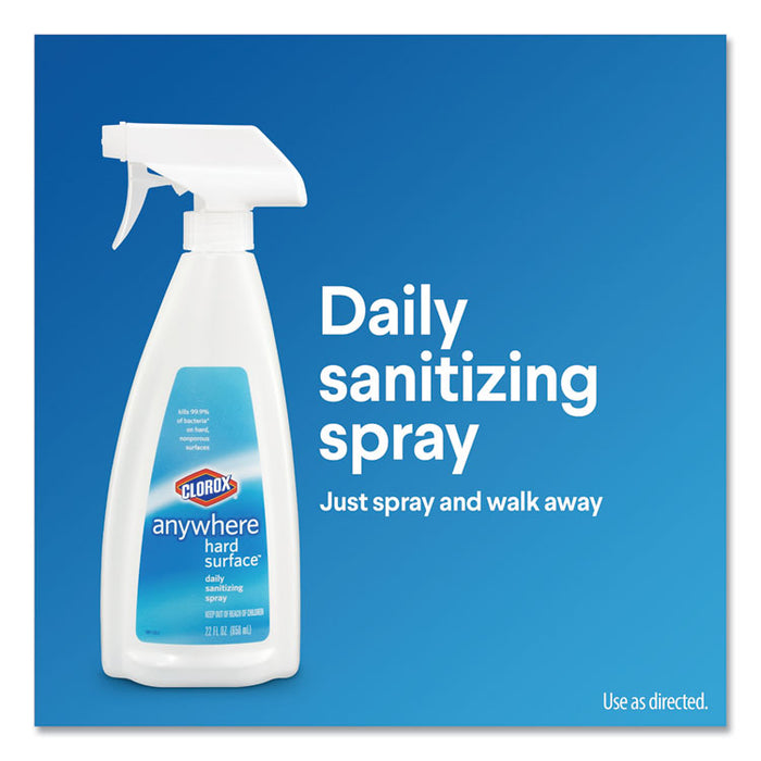 Anywhere Hard Surface Sanitizing Spray, 22oz Spray Bottle, 9/Carton