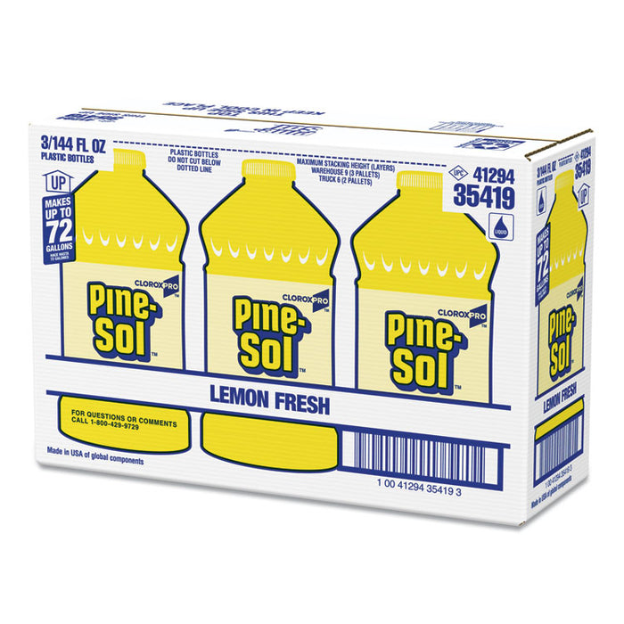 All Purpose Cleaner, Lemon Fresh, 144 oz Bottle, 3/Carton