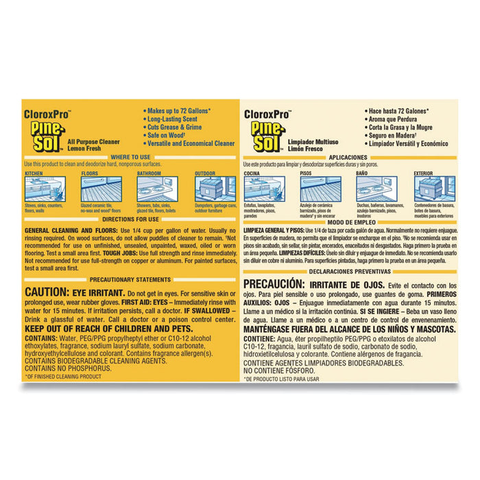 All Purpose Cleaner, Lemon Fresh, 144 oz Bottle