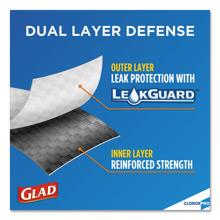 Tall Kitchen Drawstring Trash Bags, 13 gal, 0.72 mil, 24" x 27.38", Gray, 400/Carton