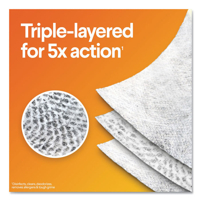 Disinfecting Wipes w/Micro-Scrubbers, 7x8, Crisp Lemon, 70/Canister,2/PK,6 PK/CT