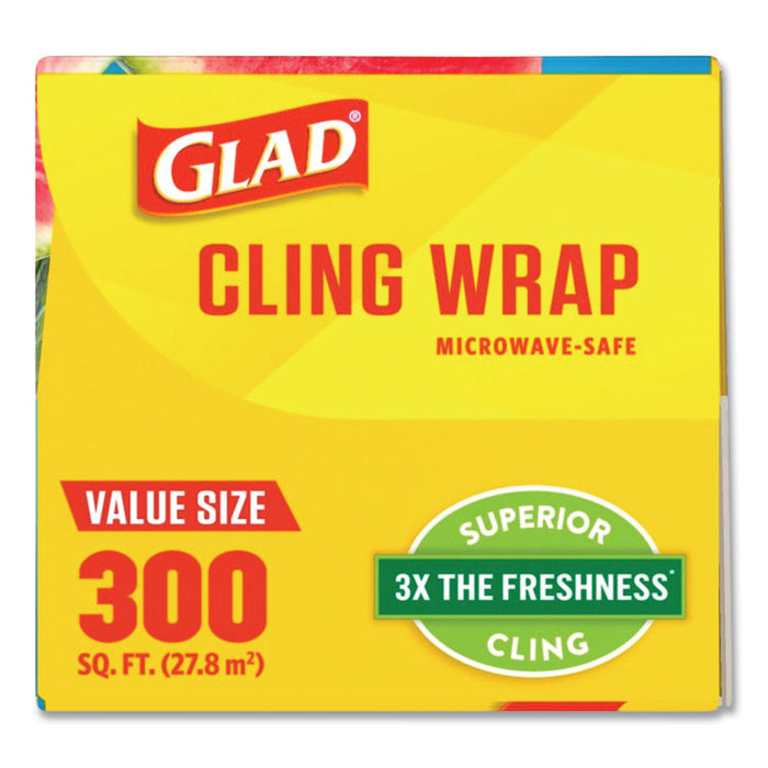 Cling Wrap Plastic Wrap, 300 Square Foot Roll, Clear