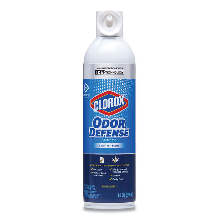 Commercial Solutions Odor Defense, Clean Air, 14 oz Aerosol Spray, 12/Carton